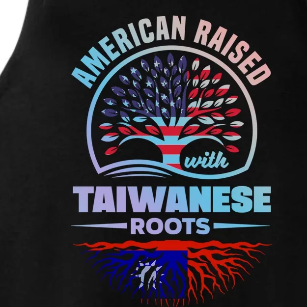 American Raised With Taiwanese Roots Taiwan Taiwanese Flag Meaningful Gift Ladies Tri-Blend Wicking Tank