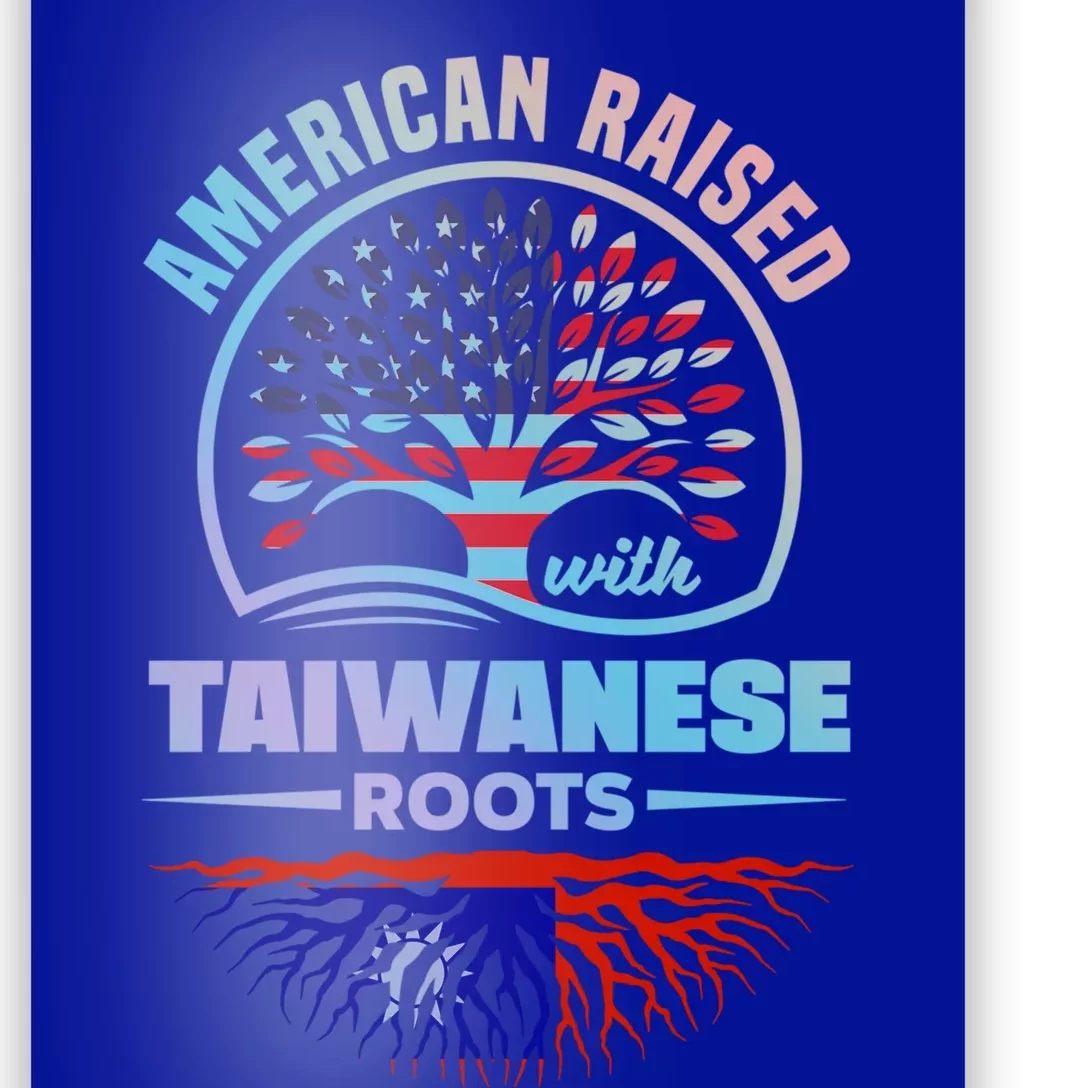 American Raised With Taiwanese Roots Taiwan Taiwanese Flag Meaningful Gift Poster