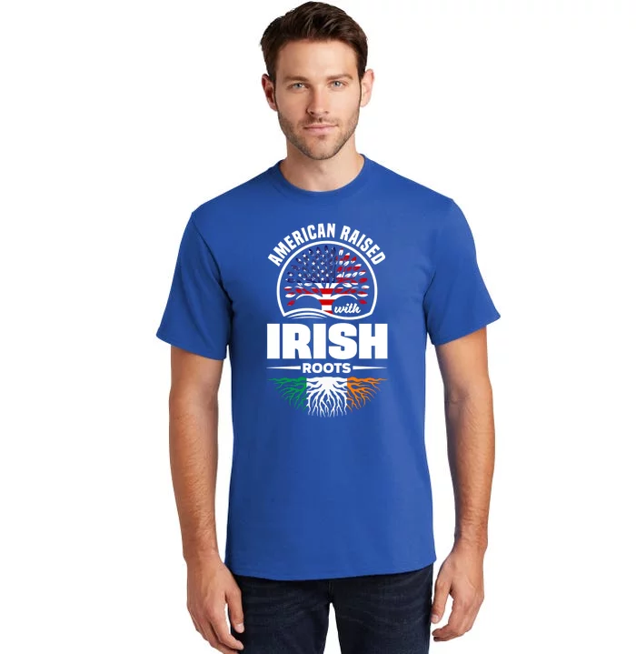 American Raised With Irish Roots Ireland Irish Ireland Flag Cool Gift Tall T-Shirt