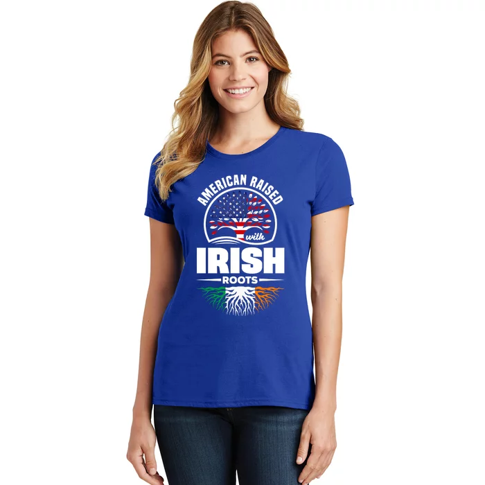 American Raised With Irish Roots Ireland Irish Ireland Flag Cool Gift Women's T-Shirt