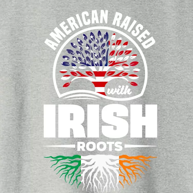 American Raised With Irish Roots Ireland Irish Ireland Flag Cool Gift Women's Crop Top Tee