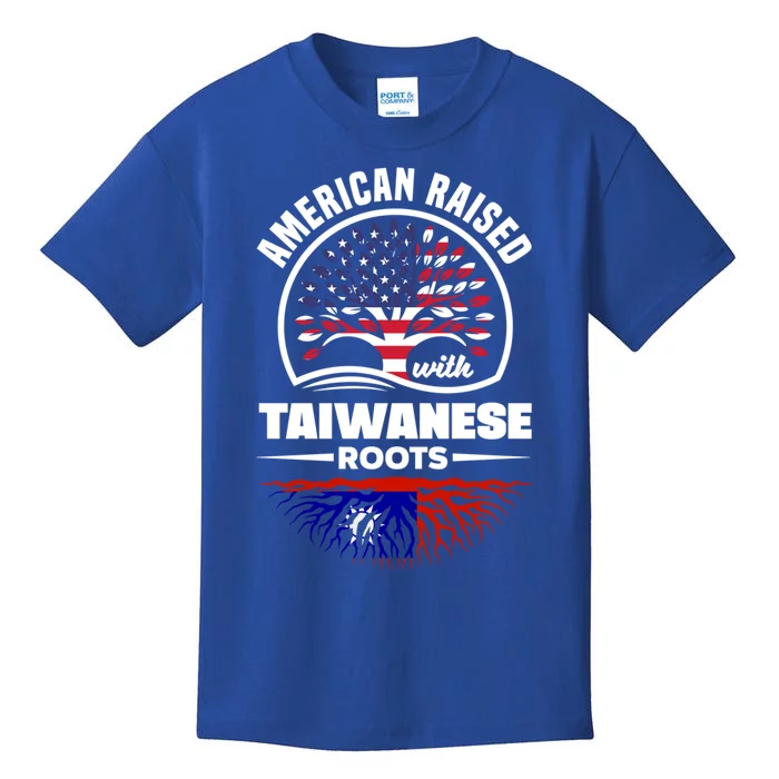 American Raised With Taiwanese Roots Taiwan Taiwanese Flag Gift Kids T-Shirt