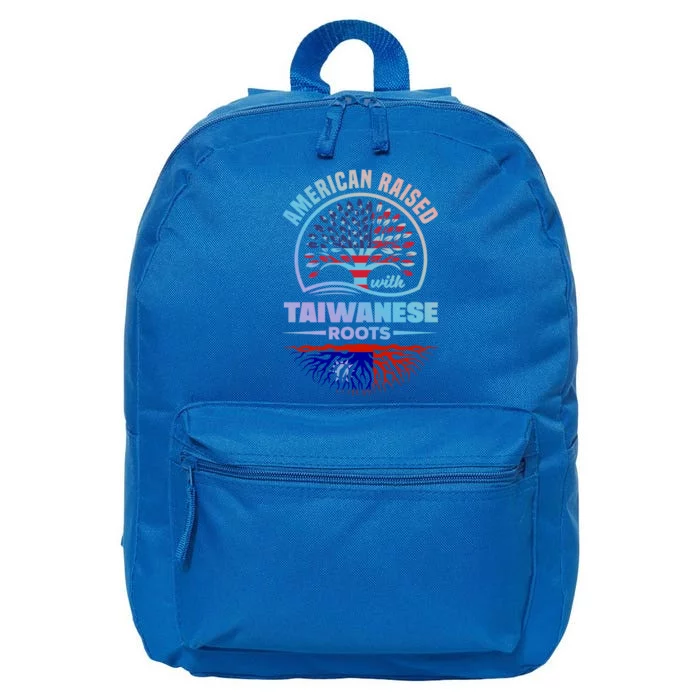 American Raised With Taiwanese Roots Taiwan Taiwanese Flag Meaningful Gift 16 in Basic Backpack