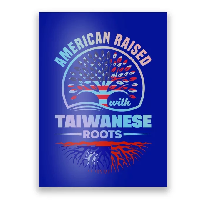 American Raised With Taiwanese Roots Taiwan Taiwanese Flag Meaningful Gift Poster