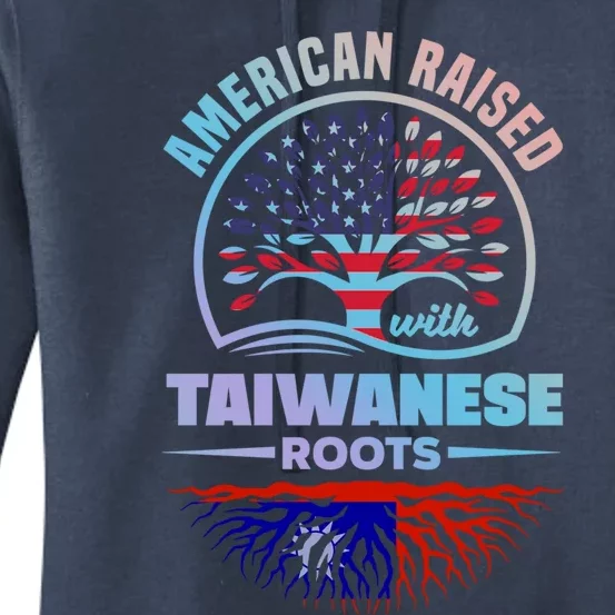 American Raised With Taiwanese Roots Taiwan Taiwanese Flag Meaningful Gift Women's Pullover Hoodie