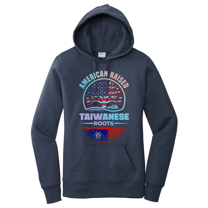 American Raised With Taiwanese Roots Taiwan Taiwanese Flag Meaningful Gift Women's Pullover Hoodie