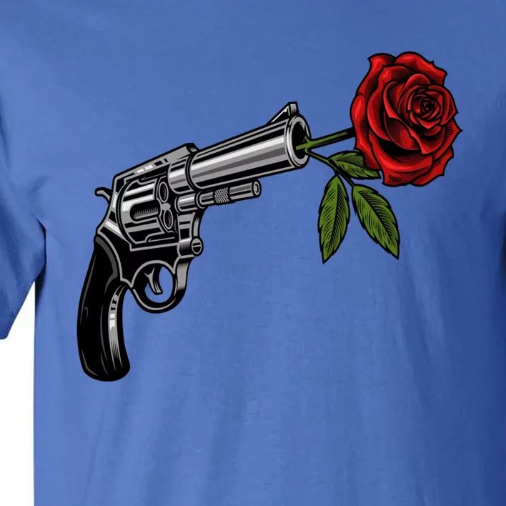 A Revolver With A Rose For Gun Lovers 2nd Adt 2a Gift Tall T-Shirt