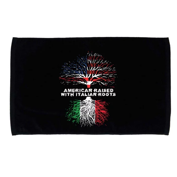 American Raised With Italian Roots Italy Microfiber Hand Towel