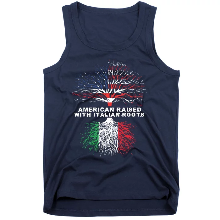 American Raised With Italian Roots Italy Tank Top