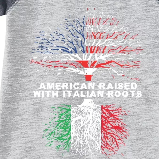 American Raised With Italian Roots Italy Infant Baby Jersey Bodysuit