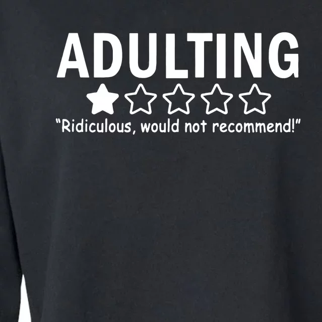 Adulting Ridiculous Would Not Recommend Cropped Pullover Crew