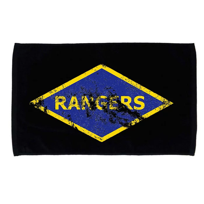 Army Ranger Ww2 Diamond Vintage Distressed Look Microfiber Hand Towel