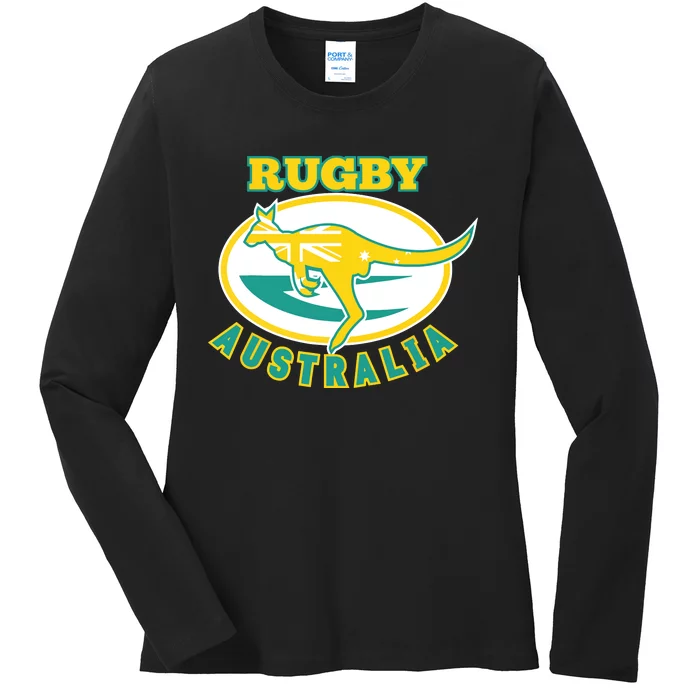 Australia Rugby Wallabies Rugby Jersey Australian Flag Ladies Long Sleeve Shirt