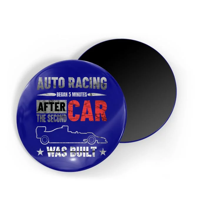 Auto Racing Was Built Funny Auto Racing Mechanic Gift Magnet