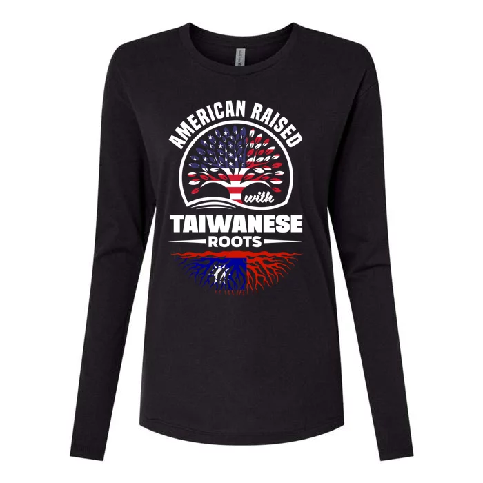 American Raised With Taiwanese Roots Taiwan Taiwanese Flag Gift Womens Cotton Relaxed Long Sleeve T-Shirt