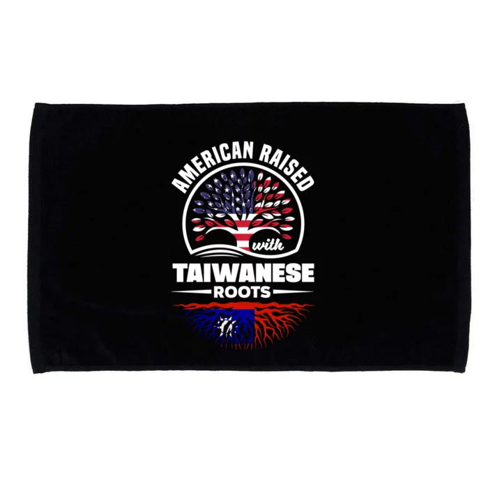 American Raised With Taiwanese Roots Taiwan Taiwanese Flag Gift Microfiber Hand Towel