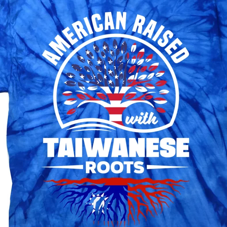 American Raised With Taiwanese Roots Taiwan Taiwanese Flag Gift Tie-Dye T-Shirt