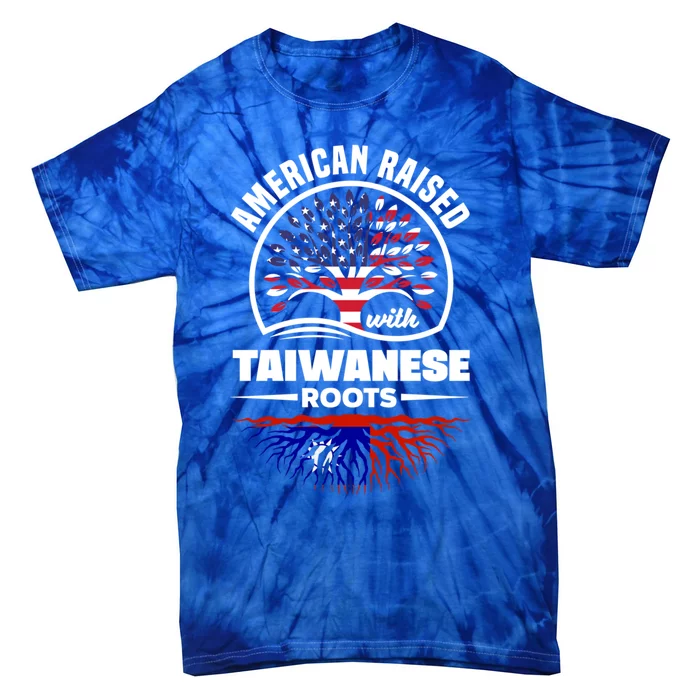 American Raised With Taiwanese Roots Taiwan Taiwanese Flag Gift Tie-Dye T-Shirt