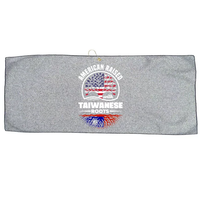 American Raised With Taiwanese Roots Taiwan Taiwanese Flag Gift Large Microfiber Waffle Golf Towel