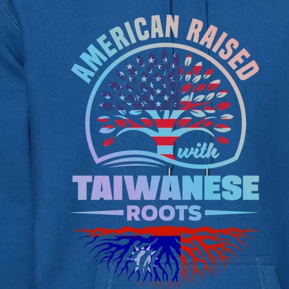 American Raised With Taiwanese Roots Taiwan Taiwanese Flag Meaningful Gift Premium Hoodie