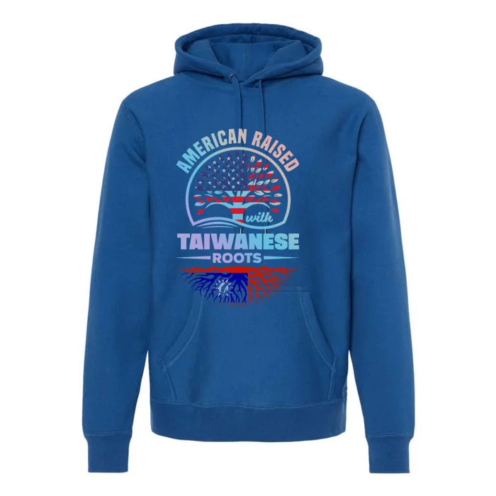 American Raised With Taiwanese Roots Taiwan Taiwanese Flag Meaningful Gift Premium Hoodie