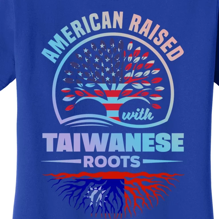 American Raised With Taiwanese Roots Taiwan Taiwanese Flag Meaningful Gift Women's T-Shirt