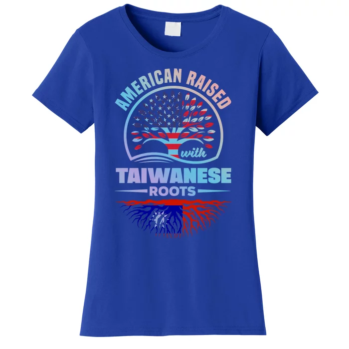 American Raised With Taiwanese Roots Taiwan Taiwanese Flag Meaningful Gift Women's T-Shirt