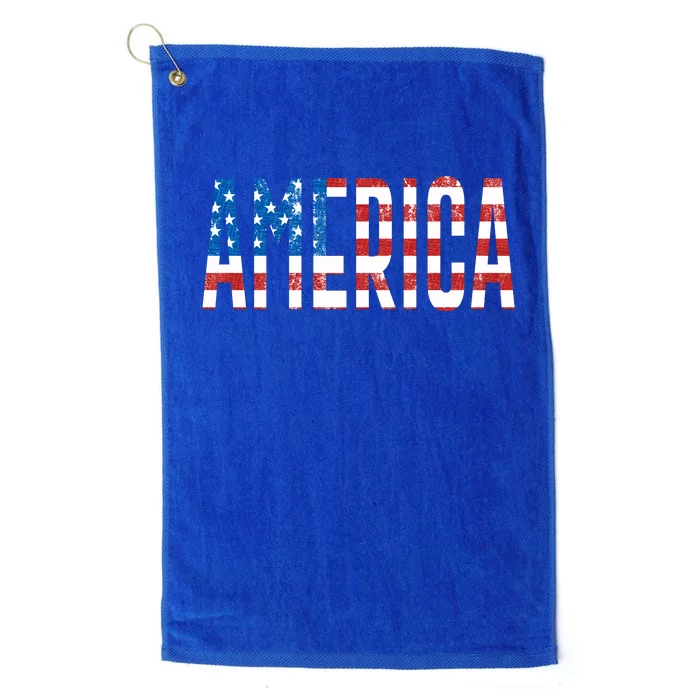 America Red White Blue Stars And Stripes Platinum Collection Golf Towel