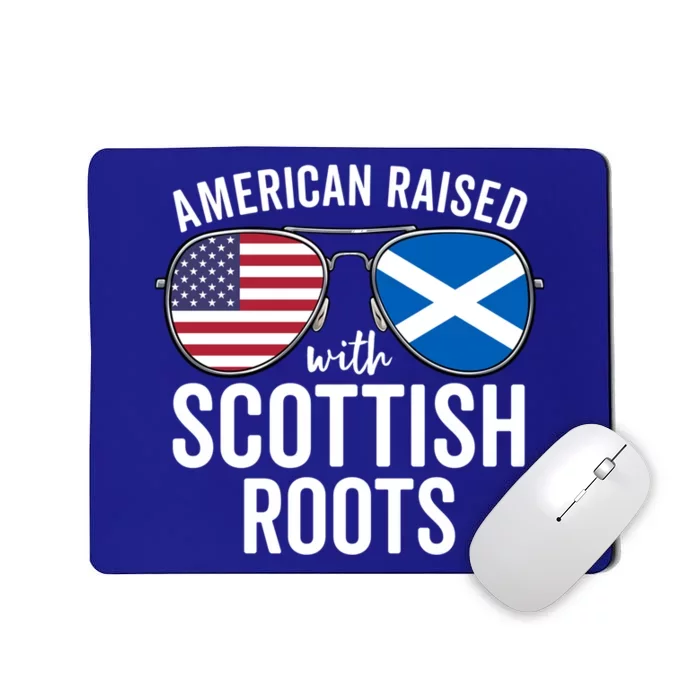 American Raised With Scottish Roots Usa Scotland Flag Meaningful Gift Mousepad