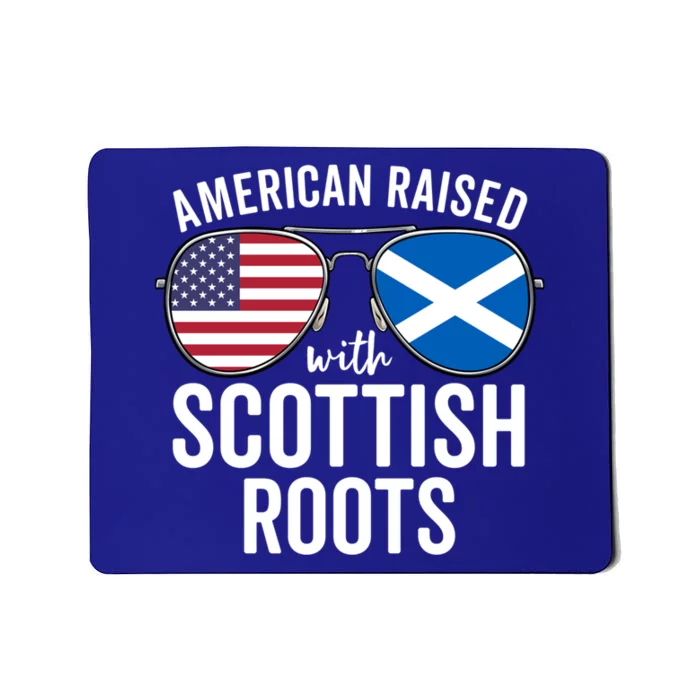 American Raised With Scottish Roots Usa Scotland Flag Meaningful Gift Mousepad