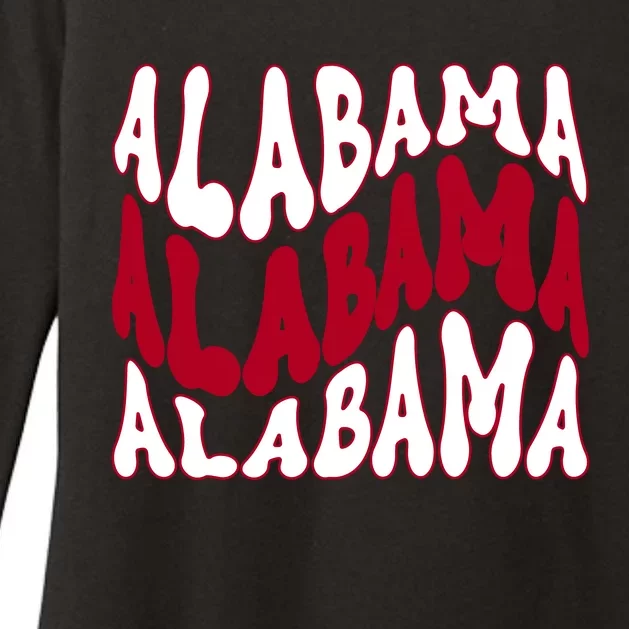 Alabama Retro Wave Womens CVC Long Sleeve Shirt