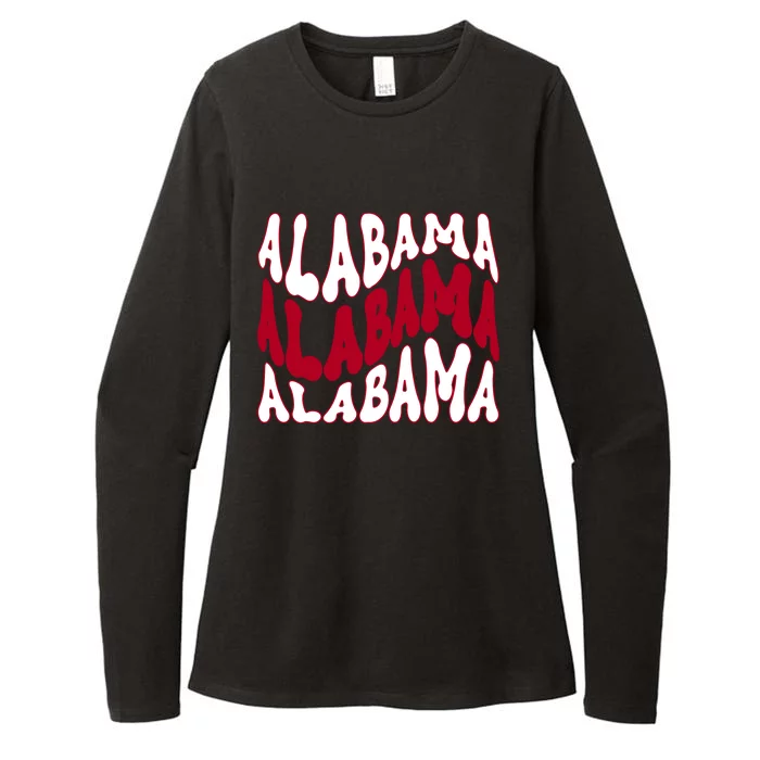 Alabama Retro Wave Womens CVC Long Sleeve Shirt