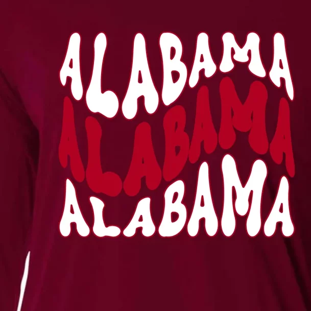 Alabama Retro Wave Cooling Performance Long Sleeve Crew