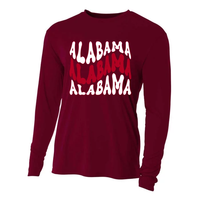 Alabama Retro Wave Cooling Performance Long Sleeve Crew