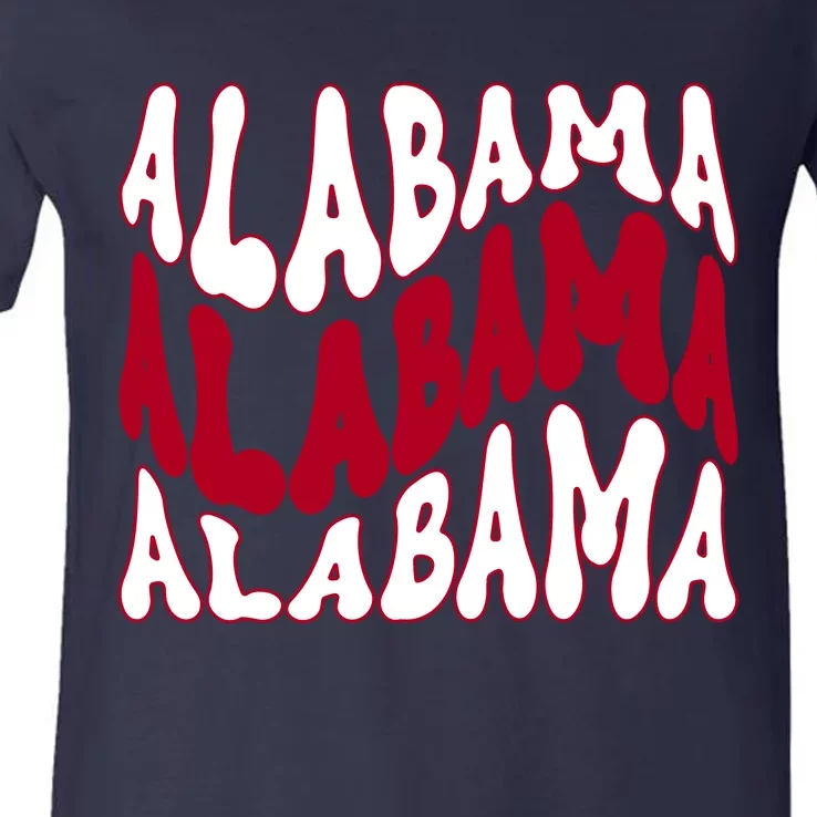 Alabama Retro Wave V-Neck T-Shirt