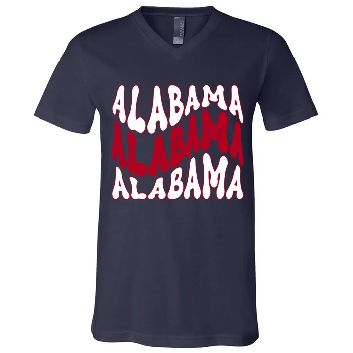 Alabama Retro Wave V-Neck T-Shirt