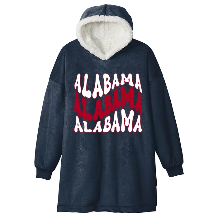 Alabama Retro Wave Hooded Wearable Blanket