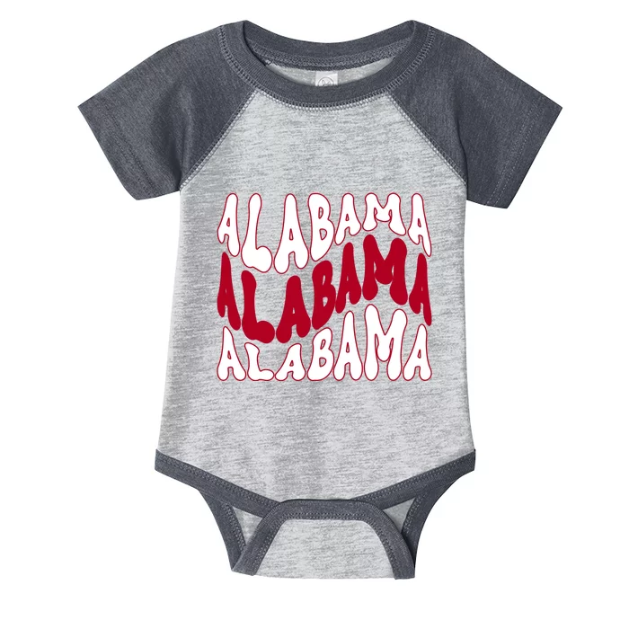 Alabama Retro Wave Infant Baby Jersey Bodysuit