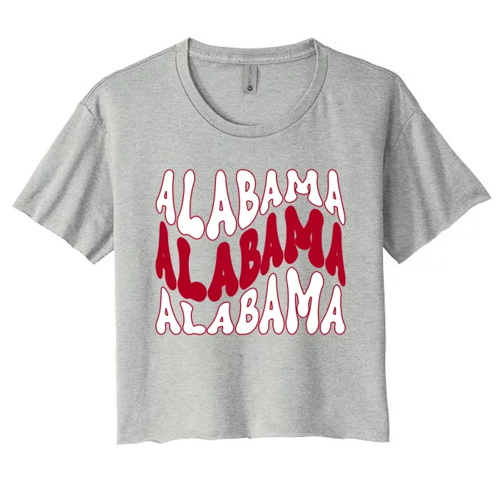 Alabama Retro Wave Women's Crop Top Tee