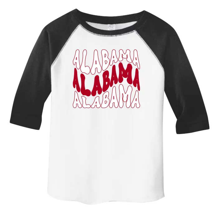 Alabama Retro Wave Toddler Fine Jersey T-Shirt