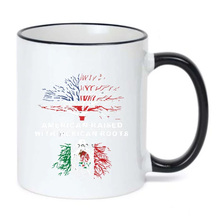 American Raised With Mexican Roots Mexico Black Color Changing Mug