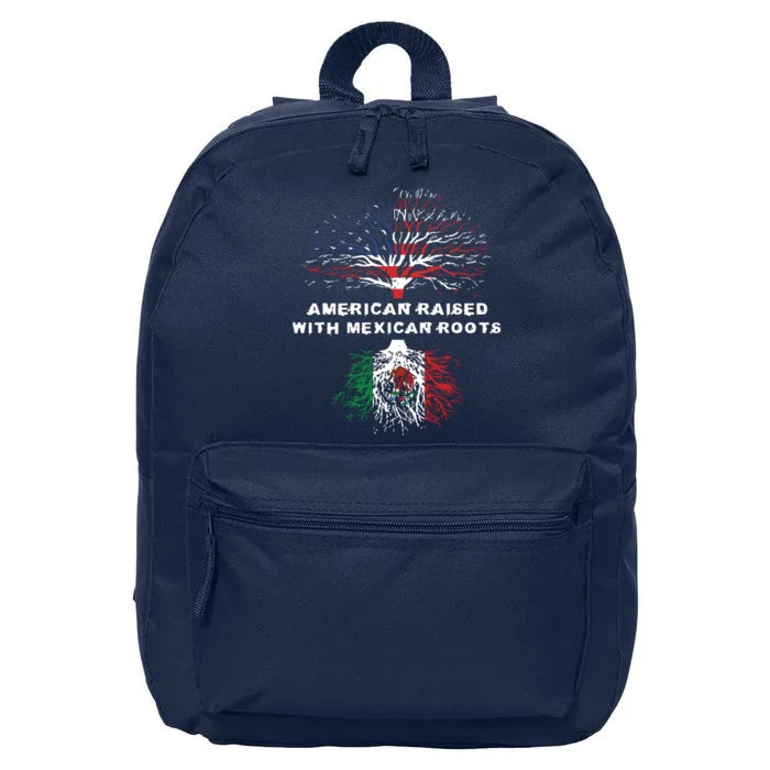 American Raised With Mexican Roots Mexico 16 in Basic Backpack