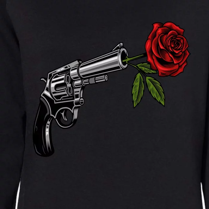 A Revolver With A Rose For Gun Lovers 2nd Adt 2a Gift Womens California Wash Sweatshirt