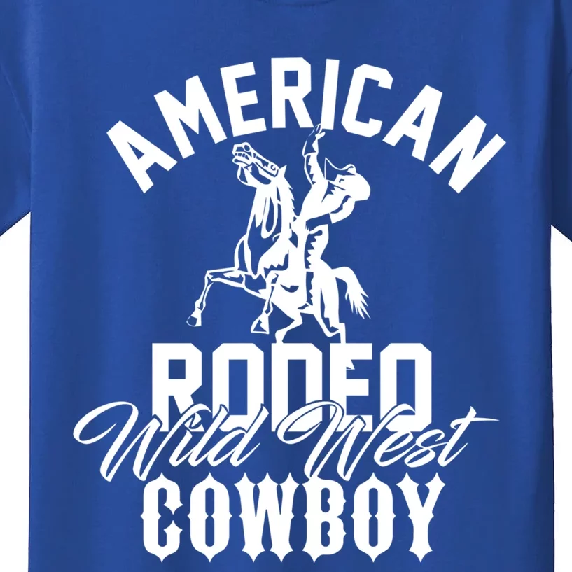 American Rodeo Wild West Cowboy Western Howdy Gift Kids T-Shirt