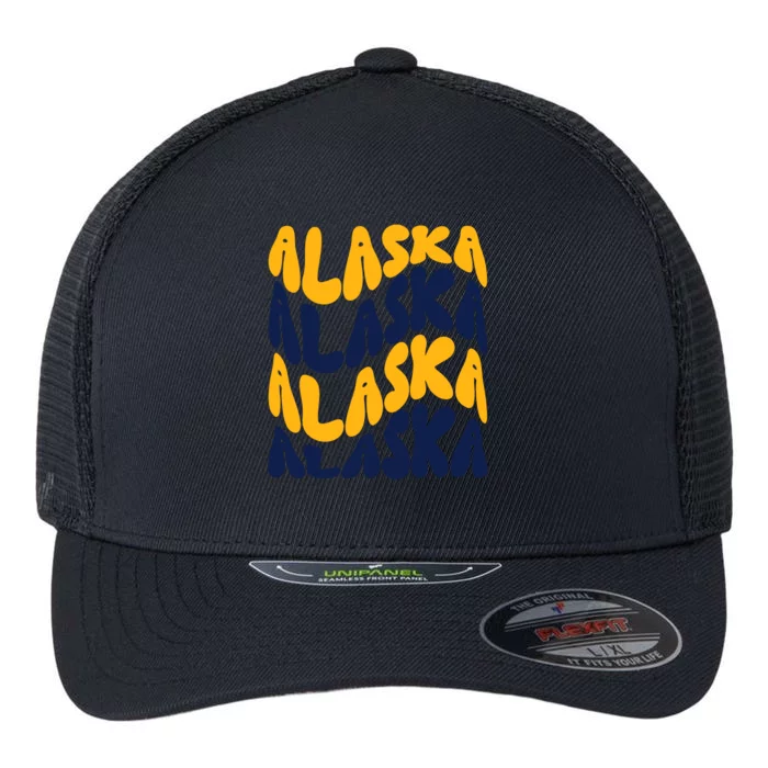 Alaska Retro Wave Flexfit Unipanel Trucker Cap