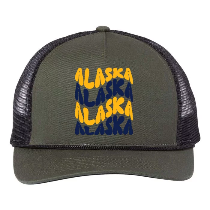 Alaska Retro Wave Retro Rope Trucker Hat Cap