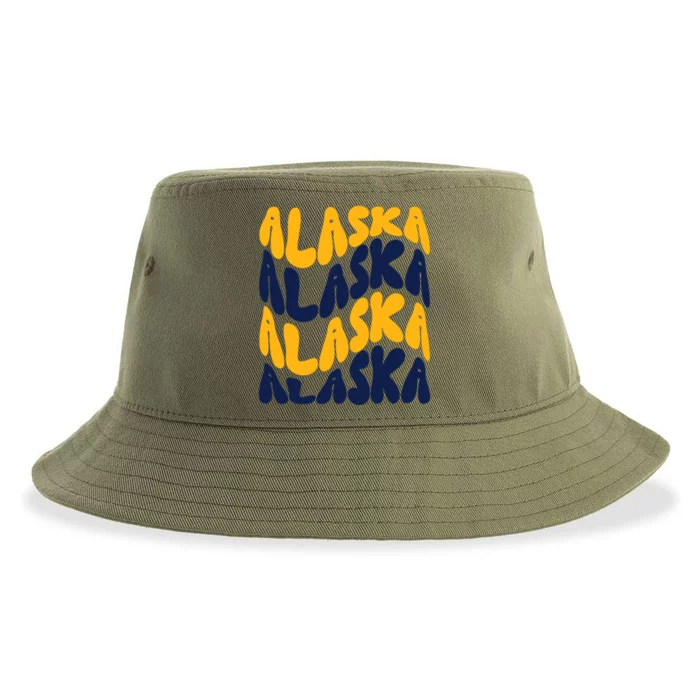 Alaska Retro Wave Sustainable Bucket Hat