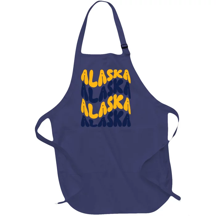 Alaska Retro Wave Full-Length Apron With Pocket