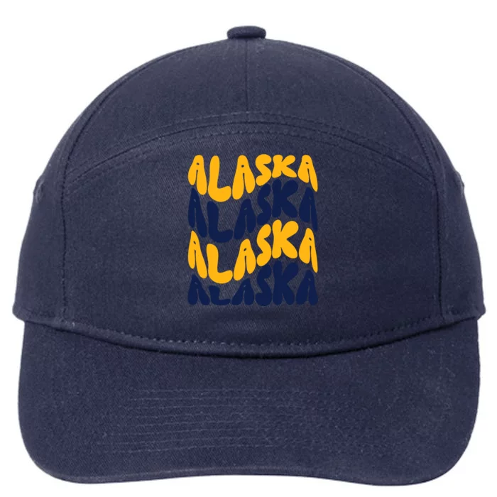 Alaska Retro Wave 7-Panel Snapback Hat