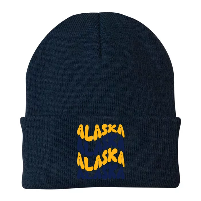 Alaska Retro Wave Knit Cap Winter Beanie